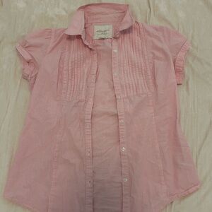 American Eagle Outfitters Pink Striped Top